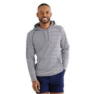 Rhone Mens Seersucker Striped Camp Hoodie Pullover Mens Size XL Stretchy